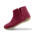 Boot with leather sole - Cranberry