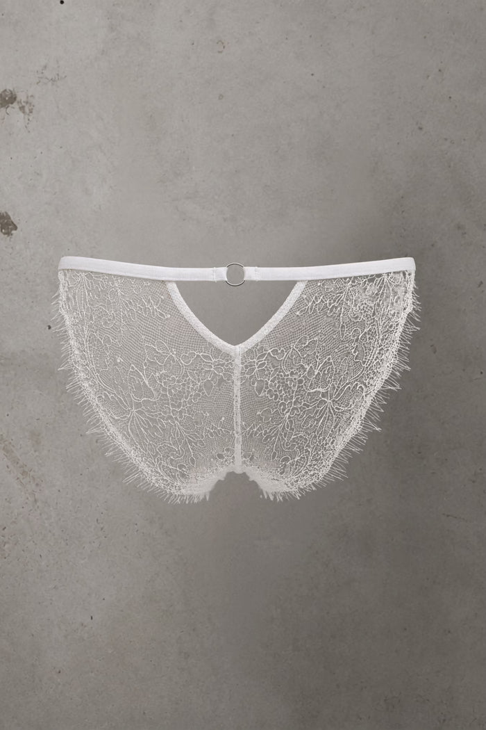 Brooke Lace Knicker White - Size M-2XL | Archive Sample