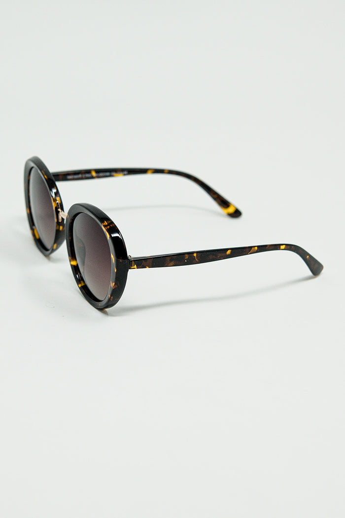 Brown Sunset Spot Oval Shaped Sunglasses