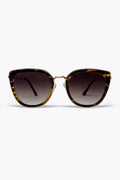 Brown Tortoiseshell Cat Eye Gradient Sunglasses