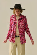 Buttoned Shirt In Fuchsia Leopard Print - Shirts