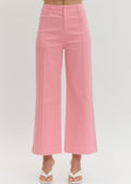 Can't Go Wrong Seam Wide Leg Pink Pant by entro spring