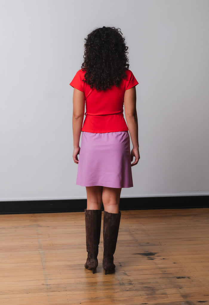 Cap-Sleeve Wrap Top Pomodoro (Original Fit)