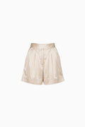 Champagne Silk Tailored Shorts – Size S | Archive Sample