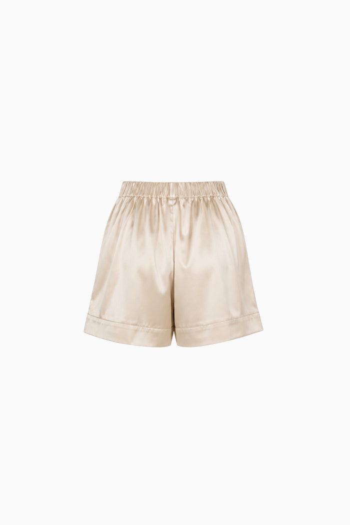 Champagne Silk Tailored Shorts – Size S | Archive Sample