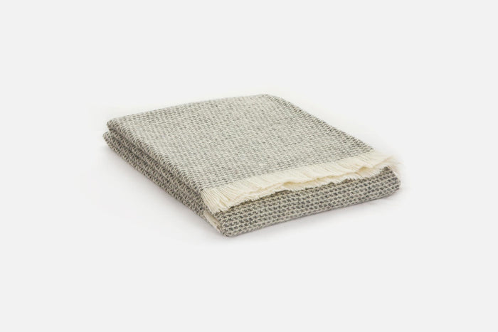 Charcoal Kilkenny Irish Wool Throw Blanket - Cushendale Woollen Mills