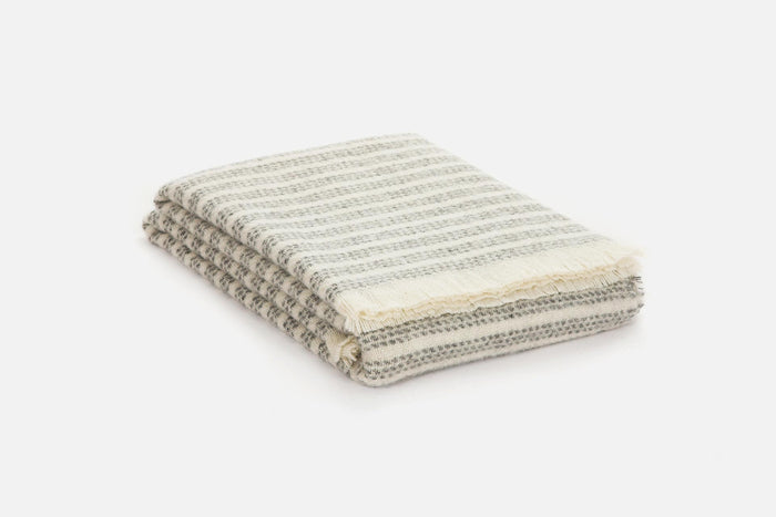 Charcoal Raheen Irish Wool Throw Blanket - Cushendale Woollen Mills