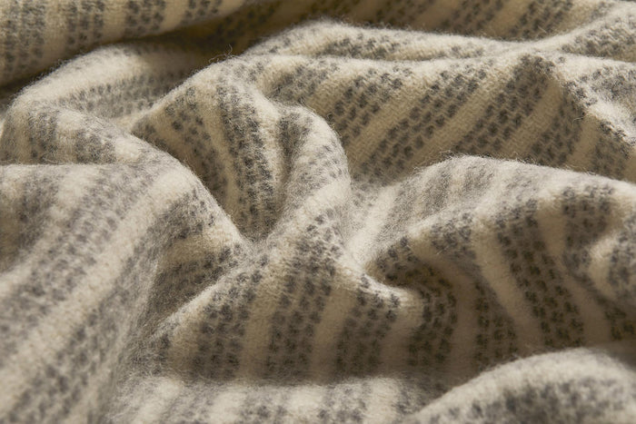 Charcoal Raheen Irish Wool Throw Blanket - Cushendale Woollen Mills