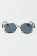 Chunky Square Sunglasses In Crystal Grey