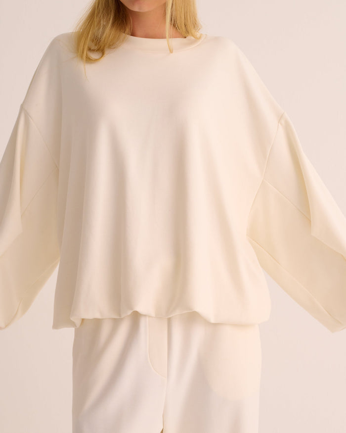 Cloud Dancer Sweatshirt and Joggers Set - Loungewear