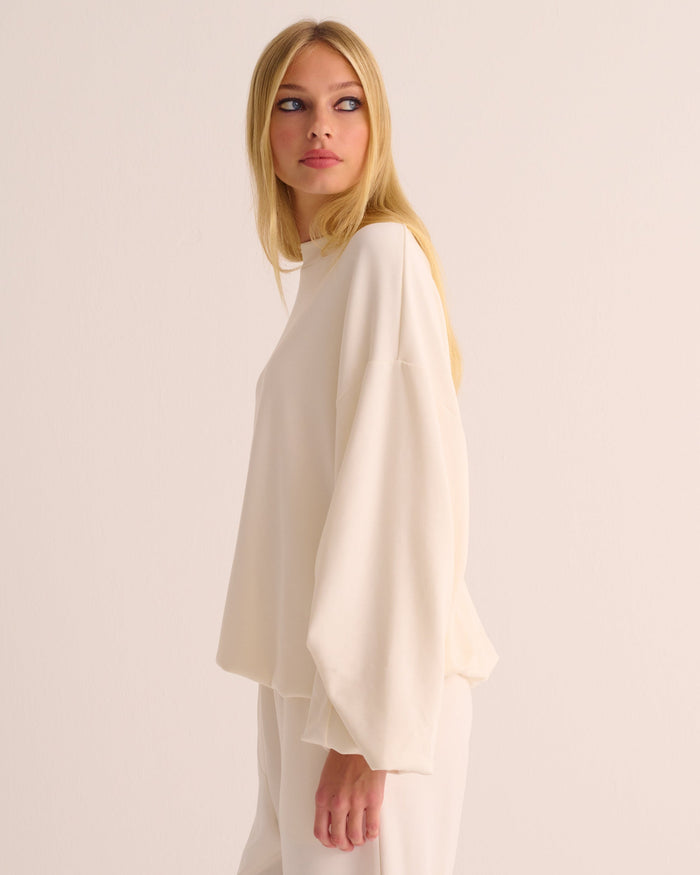 Cloud Dancer Sweatshirt and Joggers Set - Loungewear