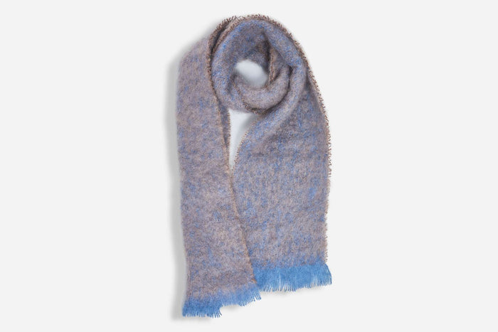 Cocoa Clash Mohair Scarf - Cushendale Woollen Mills