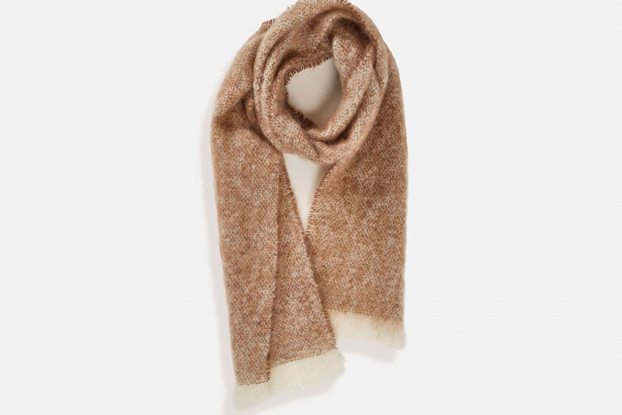 Cocoa Mooneen Mohair Scarf - Cushendale Woollen Mills