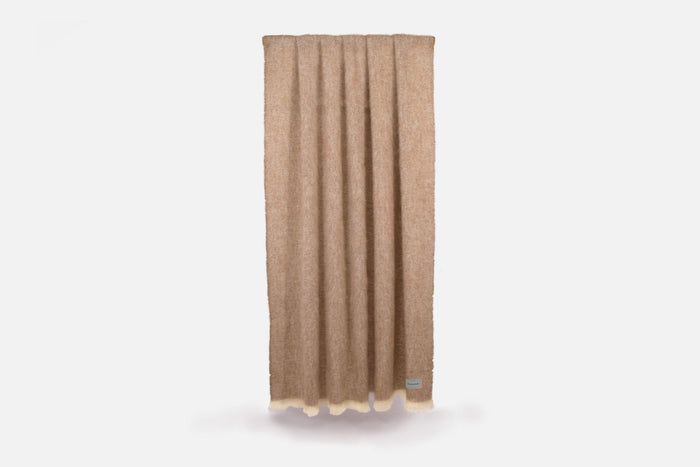 Cocoa Mooneen Mohair Throw Blanket - Cushendale Woollen Mills