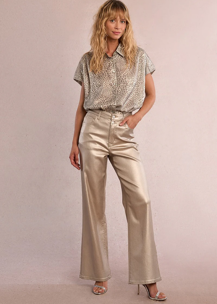 Molly bracken gold coated pant