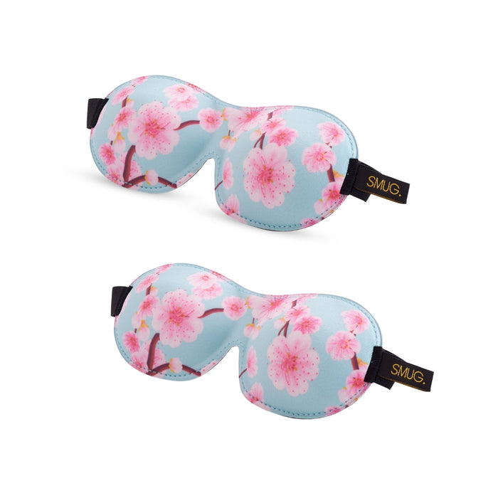 Contoured Sleep Mask Twin Pack Sets - Various Designs Cherry Blossom - Contoured Sleep Mask Set