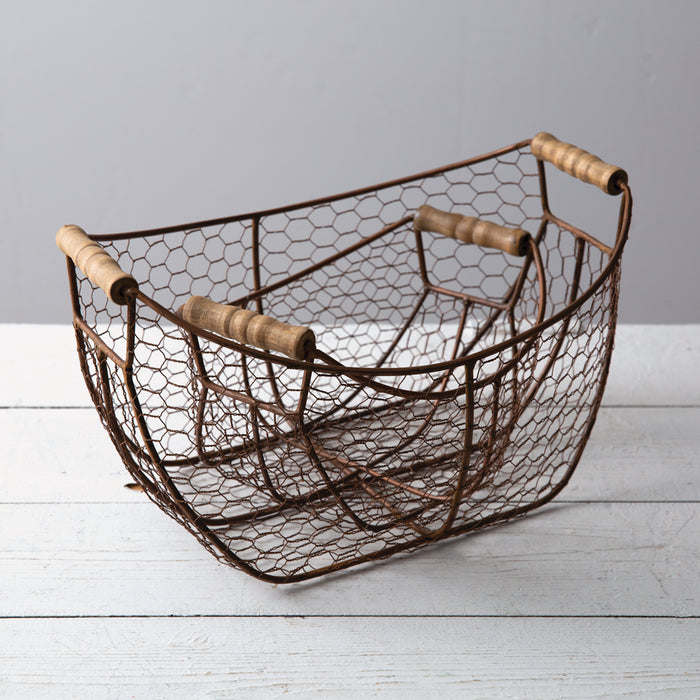 Copper Finish Scoop Basket Set