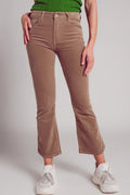 Cord flare in beige - trousers