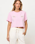 Rosewater | Badge:New Arrival_#B2AC88_#ffffff'
LSPACE Core top in Rosewater, close-up front view on model.
