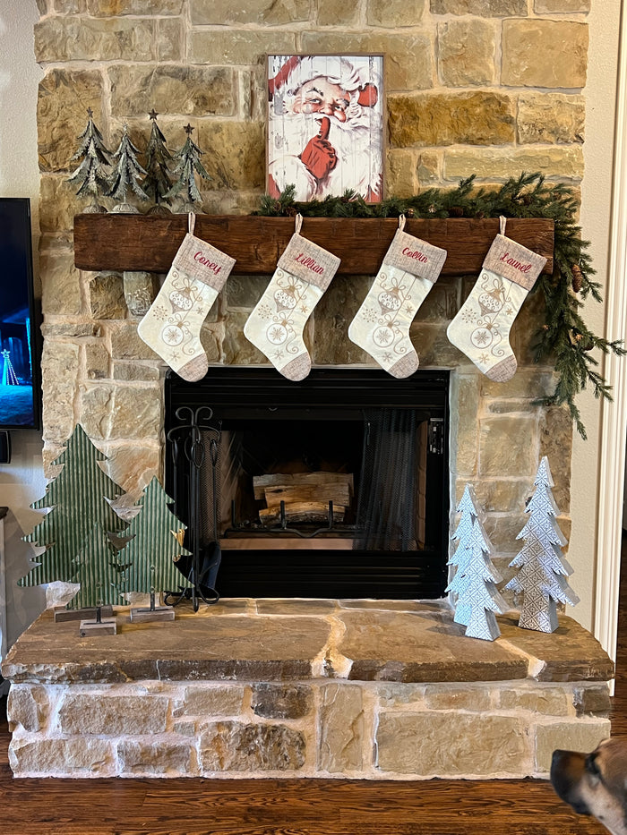 Corrugated Metal Christmas Tree Set