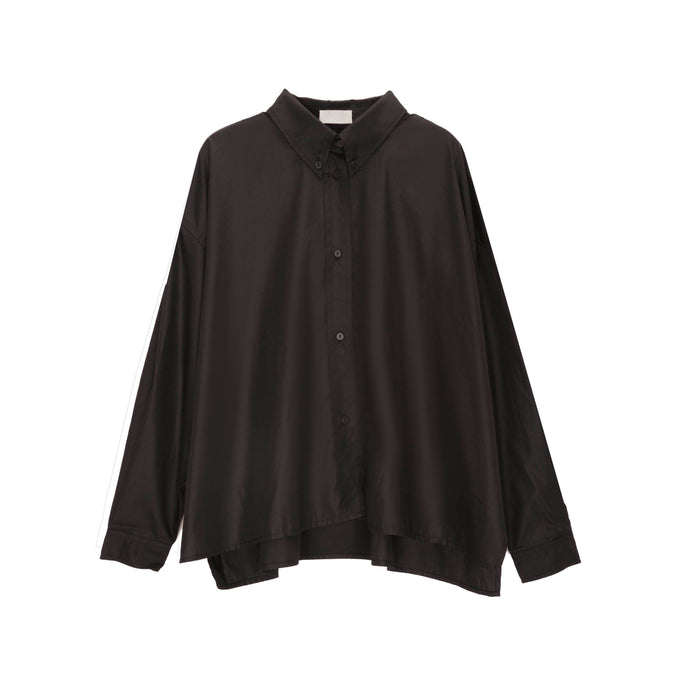 Cotton blend oversized shirt in black - Shirts