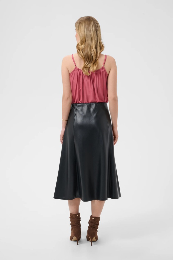 Cream 10614242 CRPaloma Skirt Pitch Black back view by Cream Shop Cream at Dotique