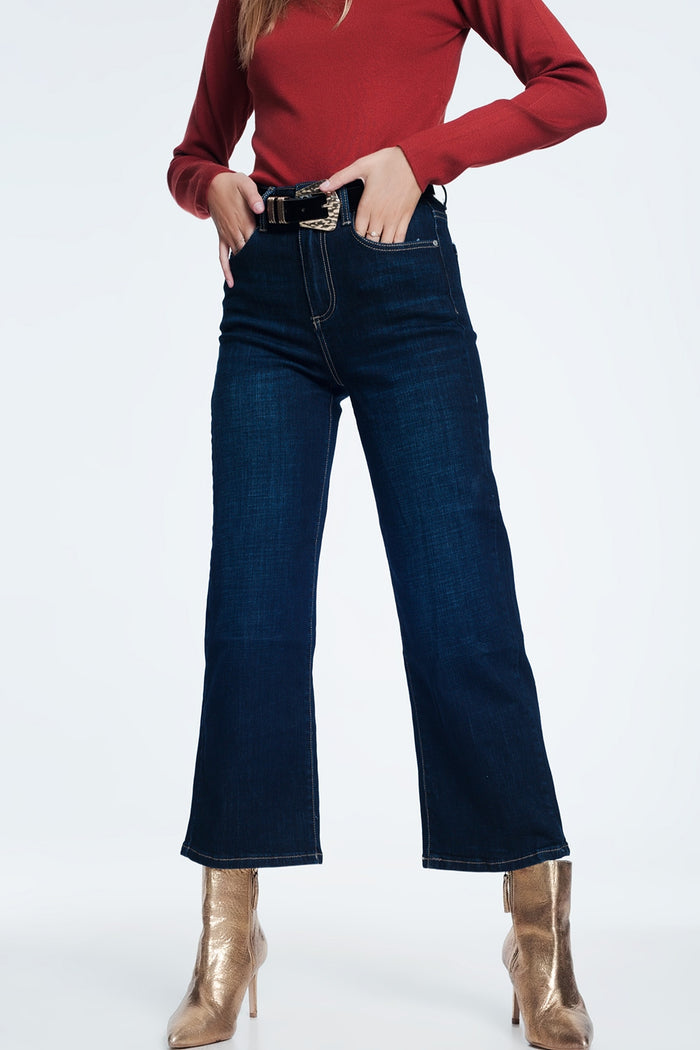Dark blue mom jeans - Denim
