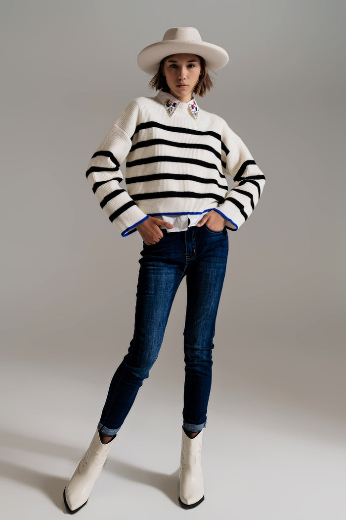Dark wash skinny jeans with elastic elastan - Denim