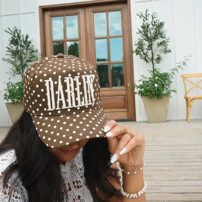 Darlin' - Brown Polka Dot Trucker Hat