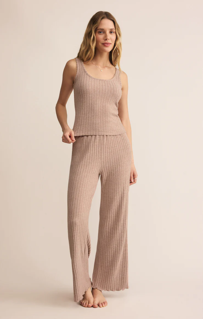 Double Scoop Silky Rib Tank - Iced Coffee