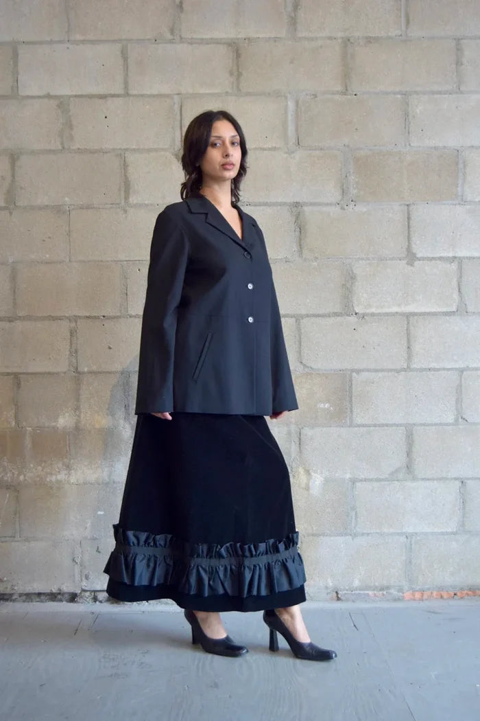 EMANUEL UNGARO WOOL BLACK BLAZER