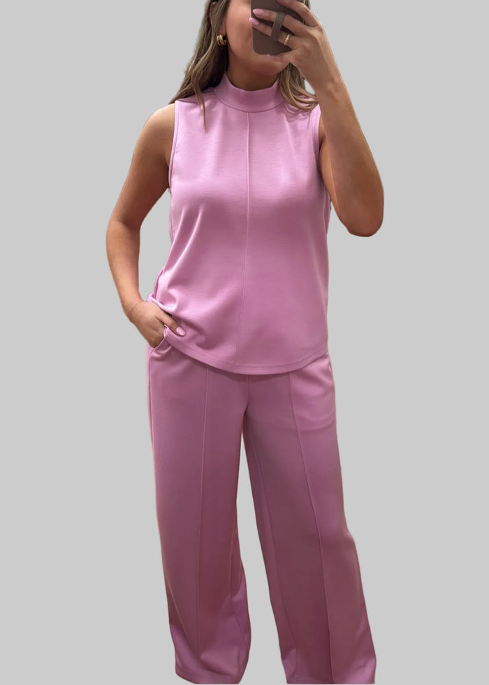 Every Day Moments Knit Set Sleeveless Top - Pink