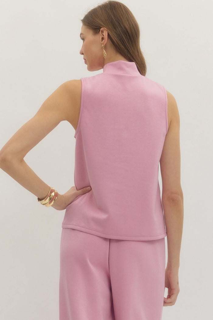 Every Day Moments Knit Set Sleeveless Top - Pink