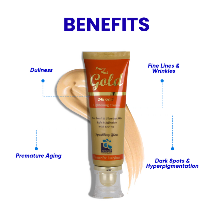 Fair & Pink Gold Cream ( Improves blood circulation, and stops early aging, wrinkles and tanning )