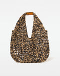 Off-model front view of the natural and black Faye Bag.