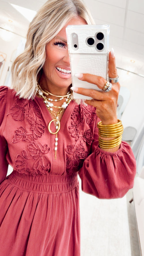 -FINAL SALE- The Maison Bloom Maxi-Burgundy