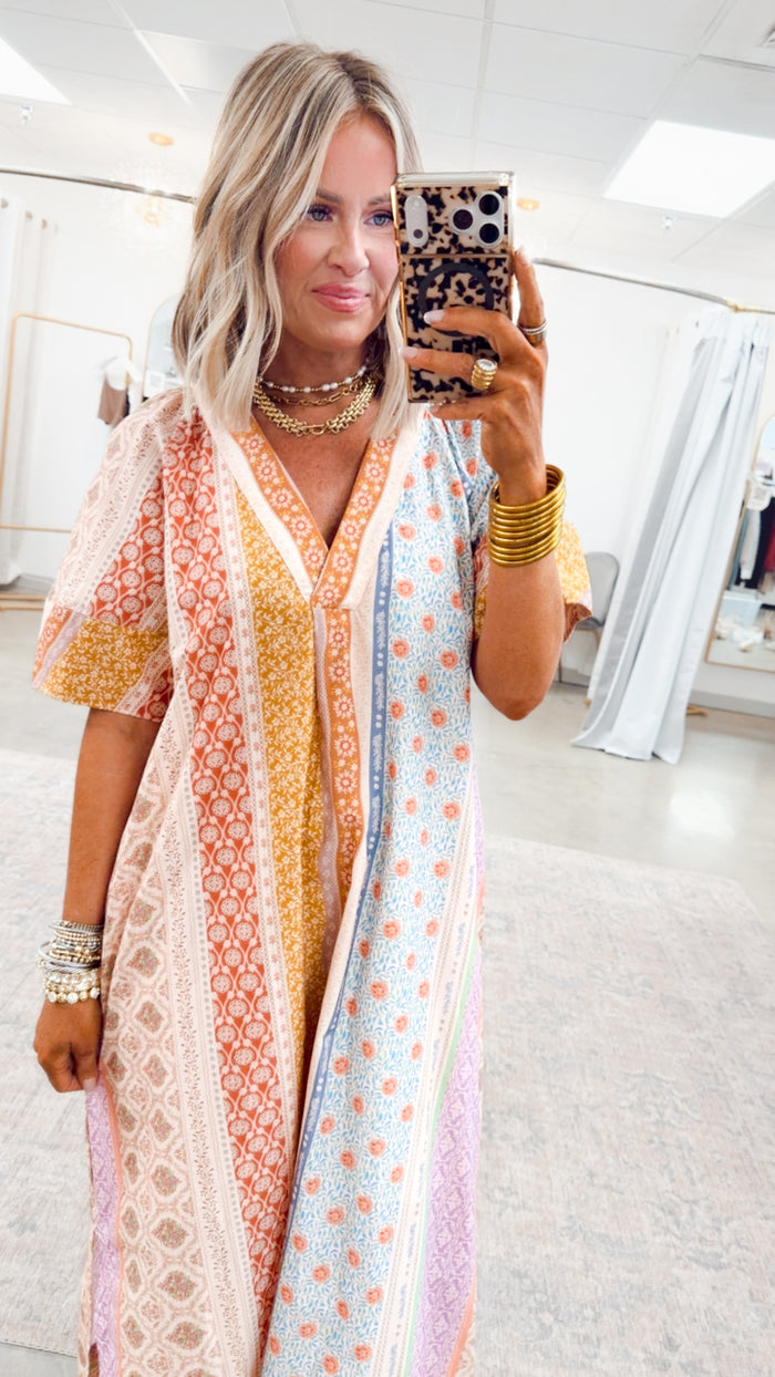 -FINAL SALE- The Paloma Patchwork Midi Dress