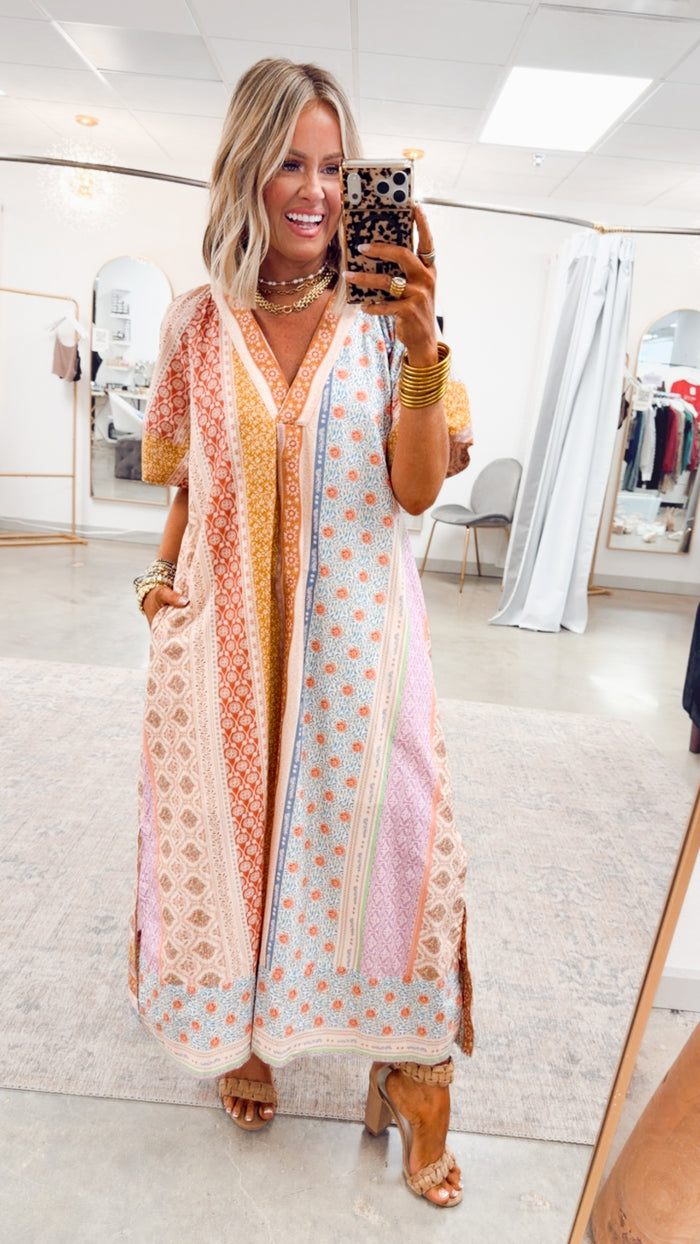 -FINAL SALE- The Paloma Patchwork Midi Dress