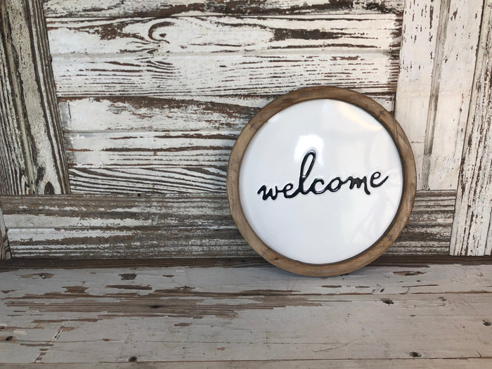 Framed Welcome Sign