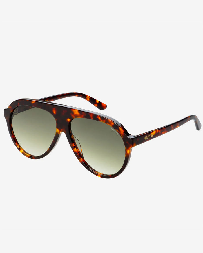 Side view of the Freyrs Maxwell Sunglasses in Tortoise showing the frame