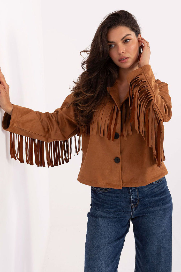Fringe Detail Statement Jacket for Women - Jackets