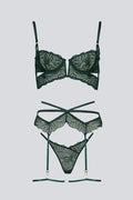 Gaia Lingerie Set – Bra, G-String & Suspender Belt