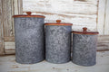 Galvanized Canister Set