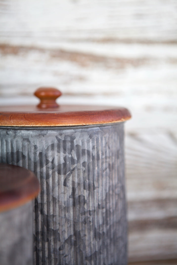 Galvanized Canister Set
