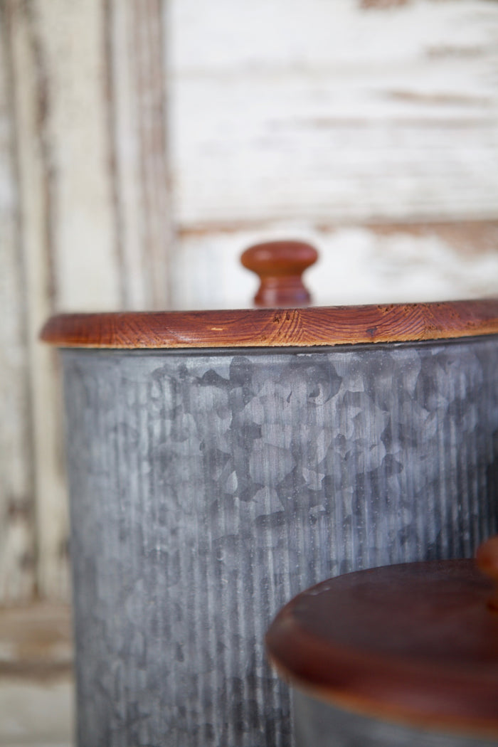 Galvanized Canister Set