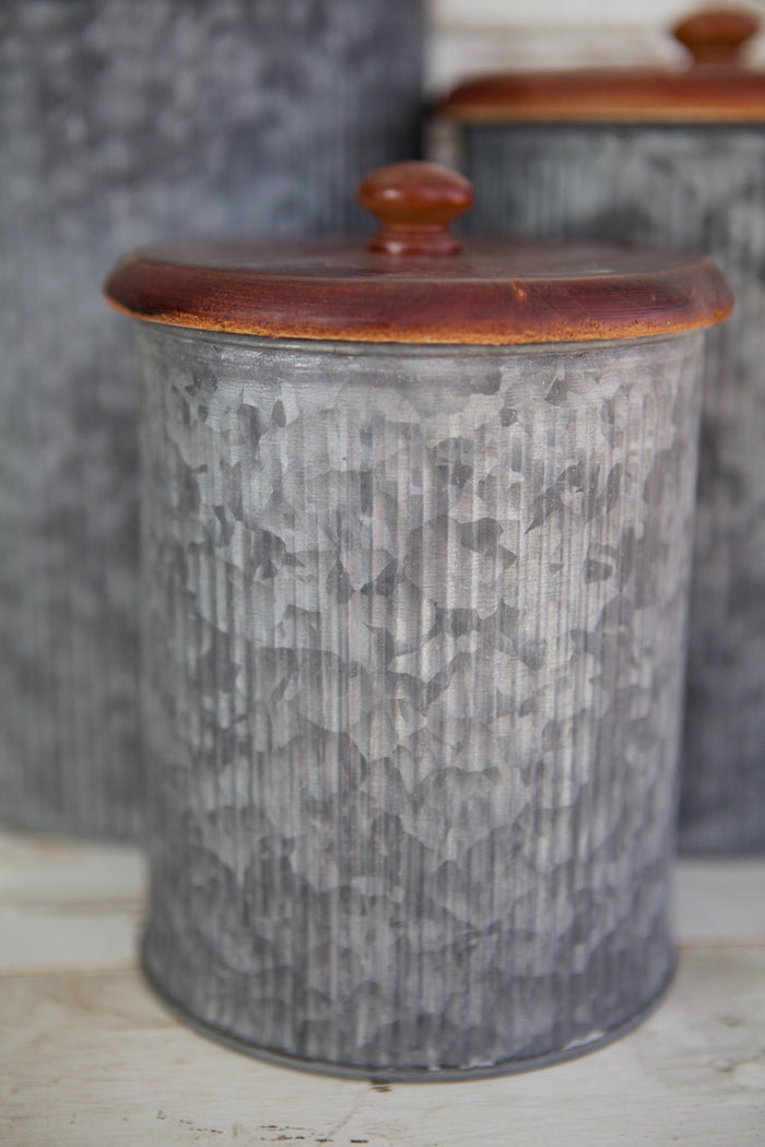 Galvanized Canister Set