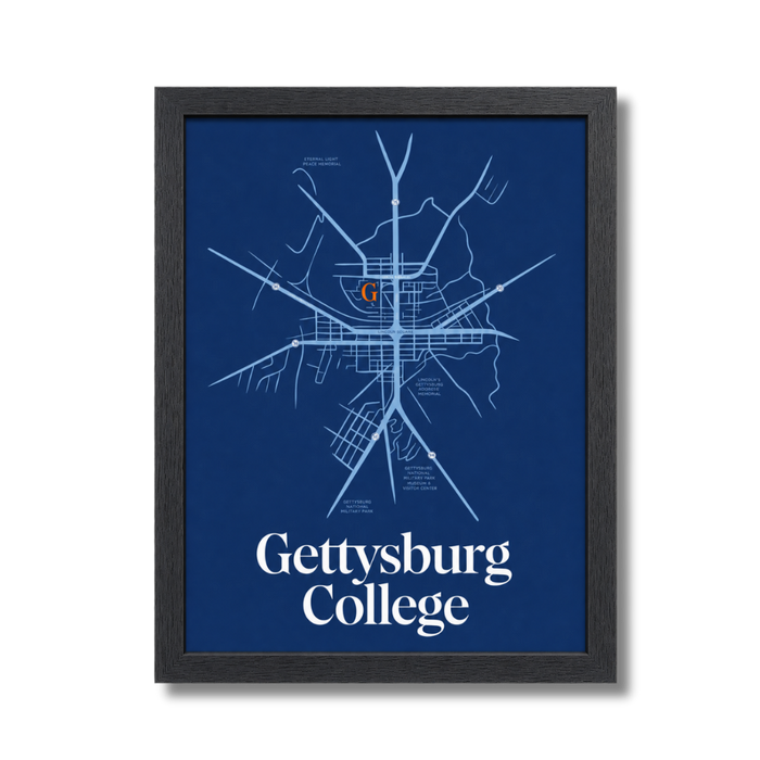 Gettysburg College Map Poster