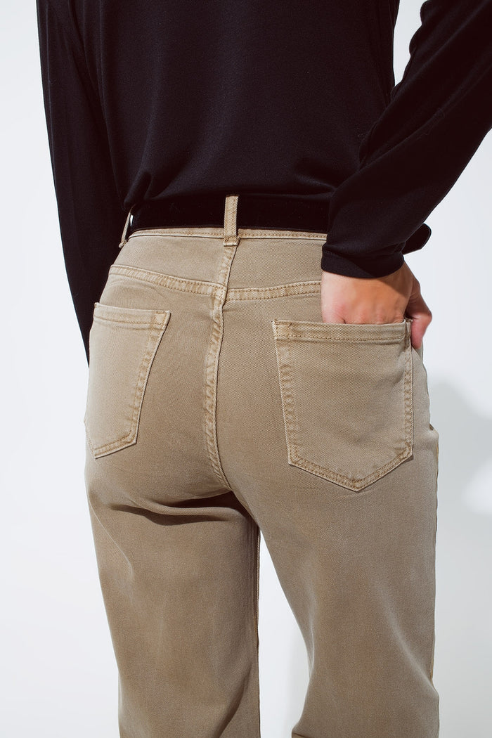 Gold straight leg jeans with metallic glow - Coloured Jeans