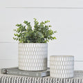 Grate Pattern Planter Set