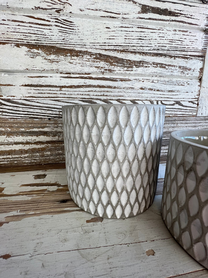 Grate Pattern Planter Set